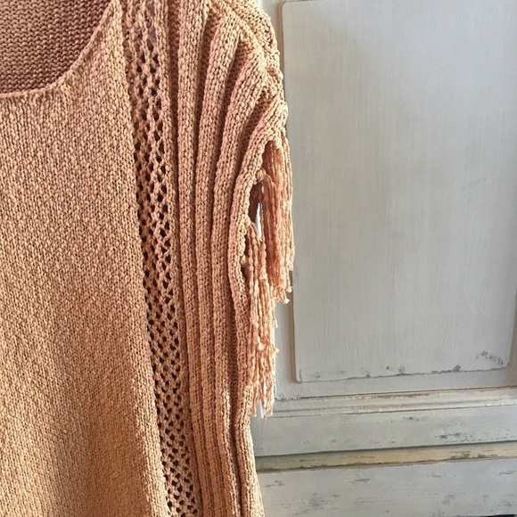 New Super Soft Chenille Fringe Sleeve Boho Sweater - Picture 4 of 7
